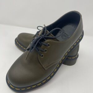 DR. MARTENS 1461 WOMEN'S WANAMA LEATHER OXFORD SHOES OLIVE WOMENS 5